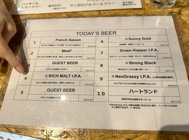 『ビール工房 新宿』の店内