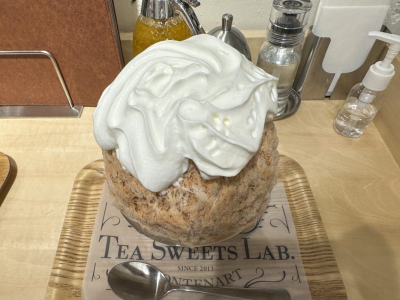 『Tea Sweets Lab. CONTENART 南新宿店』かき氷 基本のロイヤルミルクティー 1,680円(税込)
