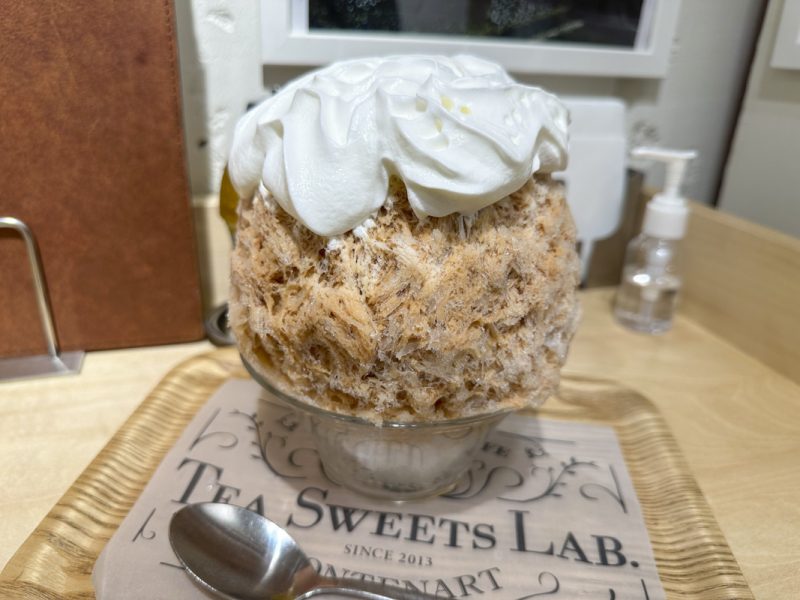 『Tea Sweets Lab. CONTENART 南新宿店』かき氷 基本のロイヤルミルクティー 1,680円(税込)