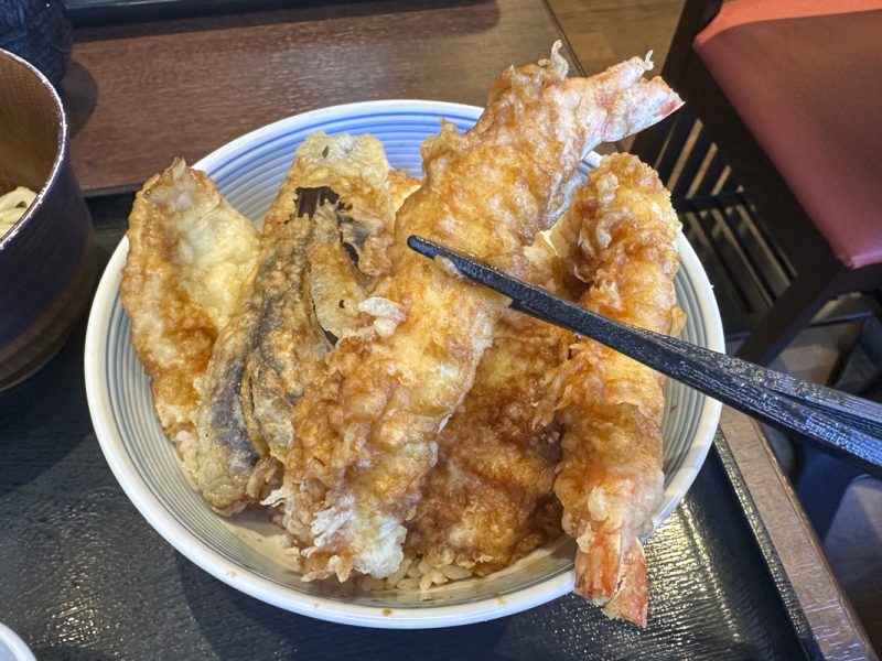 『豊洲魚河岸 なかよ食堂』の海鮮ネギトロ丼とえび天丼