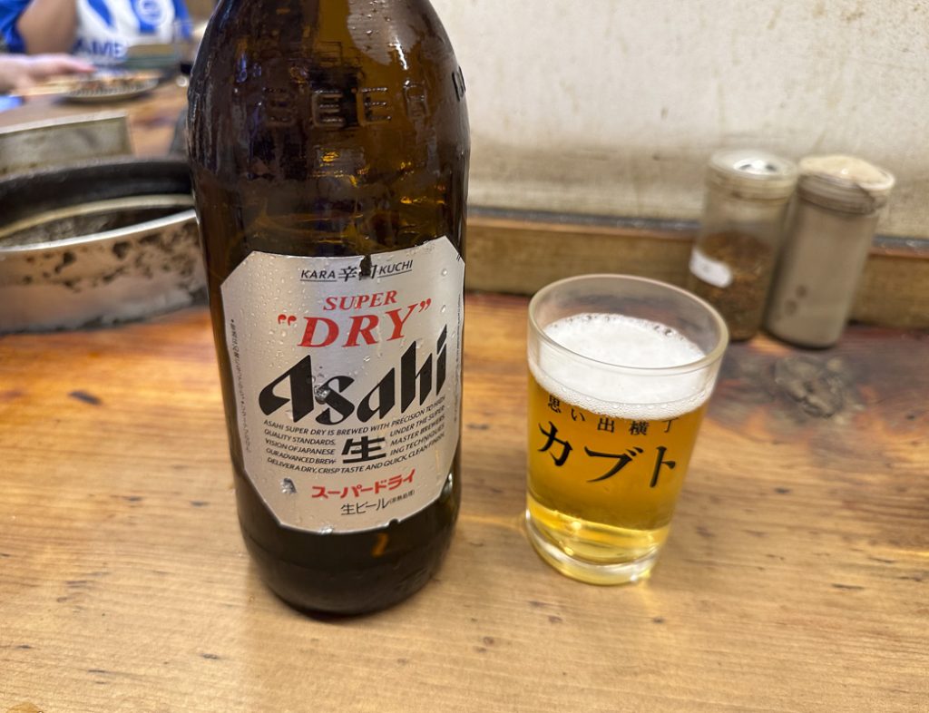 『鰻 カブト』アサヒビール(大) 750円