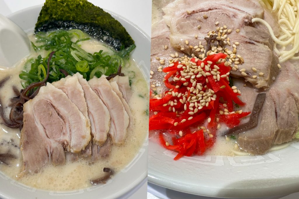 【安くて早くて美味い！】ラーメン1杯600円で替玉(1ヶ)無料！『博多天神 新宿東口店(新宿御苑店)』の「チャーシューメン」と「ラーメン 辛(カラ)」