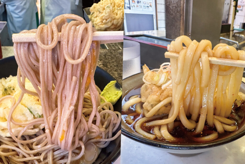 【新宿西口・思い出横丁】1971年創業の天玉そば発祥『かめや 新宿店』でいただくワンコイン「天ぷらうどん」と「冷し天玉そば」
