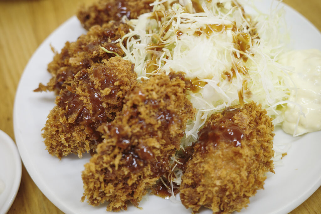 『とんかつ 山さき』カキフライ定食 1,200円