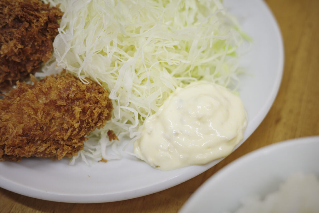 『とんかつ 山さき』カキフライ定食 1,200円